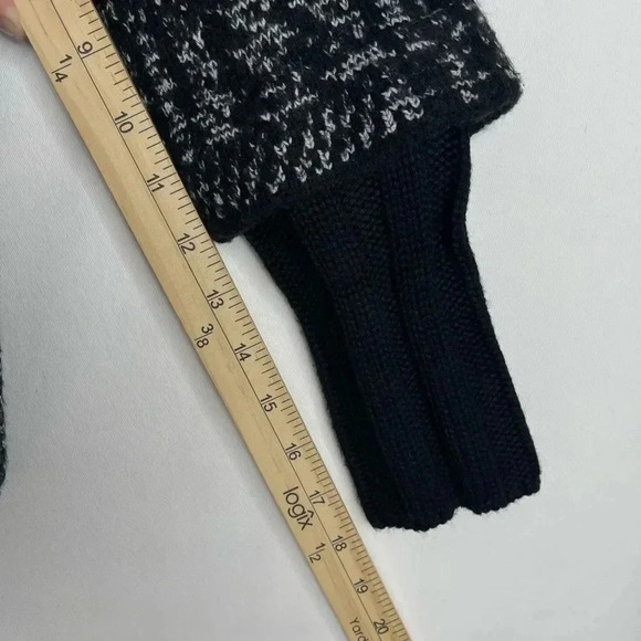 ROI Long Sleeve Zip Up Sweater Black/White Size Small - Picture 7 of 10